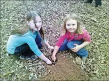  ??  ?? Camp Antioch and Keep Polk Beautiful teamed up to celebrate both Georgia Arbor Day and Georgia Baptist Mission Day by planting Northern Red Oak saplings around the camp and the community.