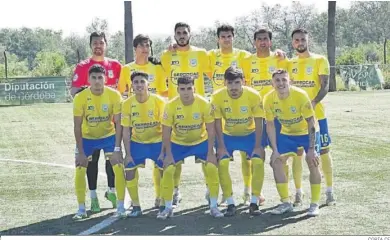  ?? CORIA CF ?? Once que presentó el Coria ante el Córdoba B (0-3) la pasada jornada en la Ciudad Deportiva.