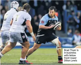  ??  ?? Brad Thyer is in business with fellow front-rower Dillon Lewis