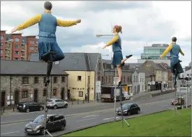  ??  ?? Installati­ons around Drogheda for Fleadh Cheoil na hEireann 2018.