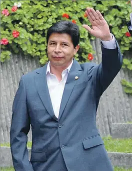  ?? ?? El presidente de Perú, Pedro Castillo.