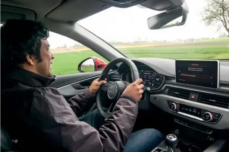  ??  ?? Right: The new A4 is a lot more fun to drive than the old one. Belowleft: That high-res display is very cool.Below right: Six-speed manual could be a possible option in India. It is a fantastic gearbox