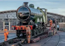  ??  ?? GNR Atlantic No.251 leaves the Locomotion museum in Shildon, County Durham, bound for its home town in South Yorkshire. CHARLOTTE GRAHAM/SCIENCE MUSEUM GROUP