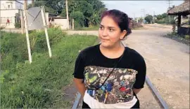  ??  ?? KAREN ZALDIVAR f led Honduras for the U.S. in 2014 but was caught and deported. She now lives in Tenosique, Mexico, where it’s “calmer and safer.”