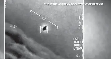  ??  ?? One of the US Navy videos that were captured over a training range.