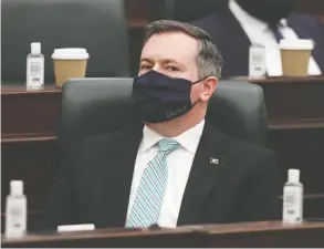  ?? DAVID BLOOM ?? The pressure will be on Premier Jason Kenney to bring in a provincial sales tax after
the UCP unveiled a debt-laden Alberta budget on Thursday.