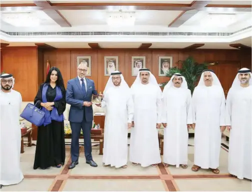  ??  ?? Abdul Rahim Rahali, Consul General of the Kingdom of Morocco, during his visit to the Ajman Chamber.