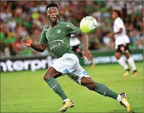  ??  ?? Jonathan Bamba a déjà inscrit deux buts sous le maillot vert cette saison.