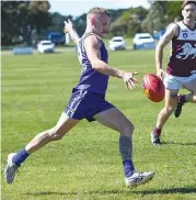  ?? ?? Flying down the wing for Thorpdale is Lachie Ray.