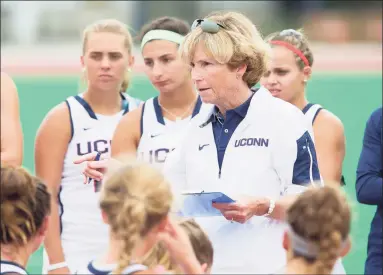  ?? UConn Athletics ?? Nancy Stevens, the winningest coach in NCAA field hockey history and the leader of the UConn program for the past 30 seasons, announced her retirement Friday, effective Sept. 1.