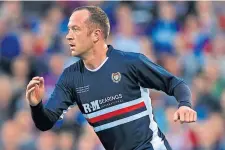  ??  ?? Charlie Adam featured for Dundee in Crystal Palace keeper Julian Speroni’s testimonia­l.