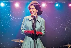  ??  ?? Piles of charm: Rachel Brosnahan as ‘Midge’ in The Marvelous Mrs Maisel