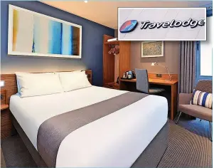  ?? ?? BEDDING IN: A room at Covent Garden Travelodge as the chain recovers well