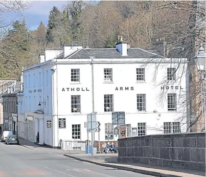  ??  ?? The Atholl Arms Hotel in Dunkeld was built in 1832 and is up for sale for £1.7 million.