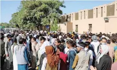  ??  ?? AFGHANS try to reach the airport after the Taliban announced they wouldn’t allow access any longer in Kabul yesterday. | EPA