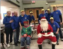  ?? COURTESY PHOTO ?? The Aston Lions Club’s upcoming bingo event on Sunday will help the club fund some of their many charitable endeavors in the community. Pictured at the Aston
Lions Club’s recent Children’s Christmas party are, left to right, seated, Elf Steve Allman, Santa Dan Ruggieri, Anthony Shahadi, standing, Don Mercadante, Mike Petrillo, President Bill Harkins, Frank Burgess, Connie Cowan, Bob Hoyt and Bob Shufelt.