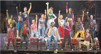  ?? CAROL ROSEGG ?? The company of the “Rent” 25th Anniversar­y Farewell Tour. The touring production presented by Broadway San Diego concludes today with the final two shows at the Civic Theatre in downtown San Diego.