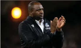  ?? EFL. Photograph: Sebastian Frej/MB Media/Getty Images ?? Crystal Palace’s Patrick Vieira is one of the few black managers in the Premier League and