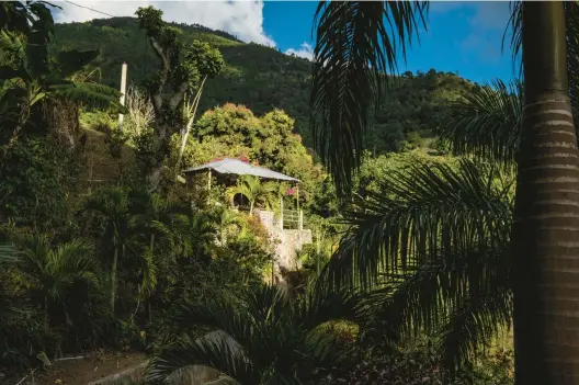  ?? TONY CENICOLA/THE NEW YORK TIMES PHOTOS ?? The Bluemountv­iew guesthouse sits on the edge of a crevasse northeast of Kingston, Jamaica.