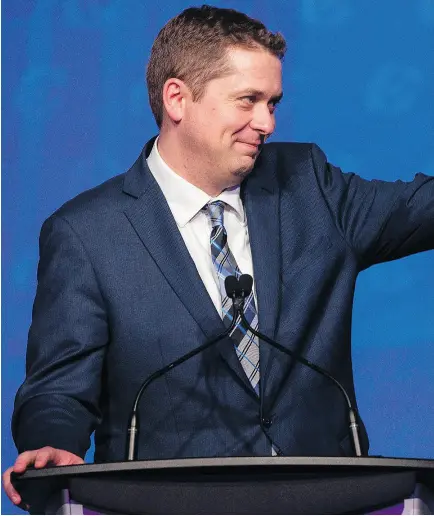  ?? GEOFF ROBINS / AFP / GETTY IMAGES FILES ?? Conservati­ve leader Andrew Scheer has to offer voters a viable alternativ­e in the next federal election.