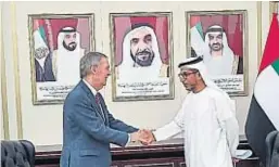  ?? GOBIERNO DE LA PROVINCIA ?? FONDO. Schiaretti con el director del Fondo Abu Dhabi, Mohammed Al Suwaidi.