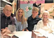  ?? ?? Shipmates: Ellen and her brother Matthew with their grandparen­ts Brian and Stella on board the Azura in 2016…