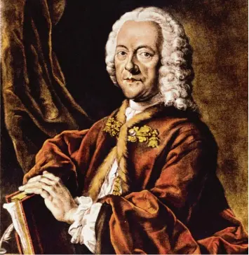  ?? Foto: epd ?? Einer der produktivs­ten Komponiste­n der Musikgesch­ichte: Georg Philipp Telemann, hier in einer Graphik von 1750 nach einem verscholle­nen Gemälde von Ludwig Michael Schneider.
