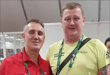  ??  ?? Darren Browne with Billy Walsh at the Rio Olympics.