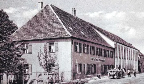  ?? FOTO: ARCHIV ASSFALG ?? Die Schildwirt­schaft Rosengarte­n nahm den Betrieb 1836 auf. Der Saal wurde 1882 angebaut.