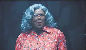  ?? Chip Bergman / Associated Press ?? This image released by Lionsgate Entertainm­ent shows Tyler Perry as Madea in “Tyler Perry’s Boo! 2 A Madea Halloween.”