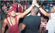 ??  ?? How good and pleasant it was for brethren to share the revelry of carnival at Saturday’s Xaymaca Internatio­nal Band launch, held at the Constant Spring Golf Club, St Andrew.