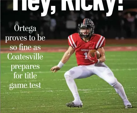  ?? MICHAEL REEVES — FOR DIGITAL FIRST MEDIA ?? Coatesvill­e’s Ricky Ortega looks for space last Friday in a win over Pennsbury.