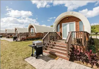  ?? COURTESY OF WESTGATE RIVER RANCH RESORT & RODEO ?? Conestoga Wagons are one of the newest glamping accommodat­ions options available at Westgate River Ranch.