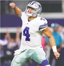  ?? TOM PENNINGTON/GETTY IMAGES FILES ?? Cowboys QB Dak Prescott could become the highest-paid player in the NFL if and when he gets a new deal.