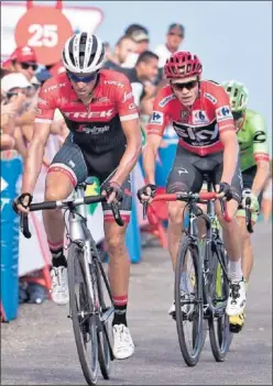  ??  ?? EN FORMA. Contador y Froome, de momento muy fuertes.