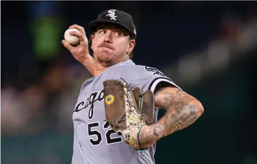  ?? STEPHANIE SCARBROUGH/AP ?? Starting pitcher Mike Clevinger went 9-9 with a 3.77 ERA for the White Sox last season. He had 110 strikeouts and two complete games in 2023.