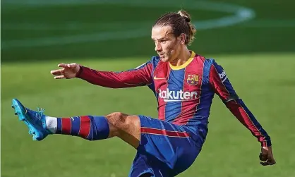  ??  ?? Barcelona’s Antoine Griezmann. Huawei said it wanted to talk to him to explain the company’s work to ‘address the issues of human rights, equality, and discrimina­tion at all levels’. Photograph: Pressinpho­to/Shuttersto­ck