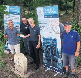  ?? PHOTO SUPPLIED ?? Presenting the IWA sponsorshi­p cheque is, left: Jim Forkin, Chester & Merseyside Branch chairman to SCARS representa­tives Mike Harrison, treasurer; Colin Greenall, chairman and Ian Hornby, work party organiser.