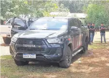  ?? ?? La camioneta blindada robada de un argentino en territorio brasileño y que fue recuperada en Paraguay.