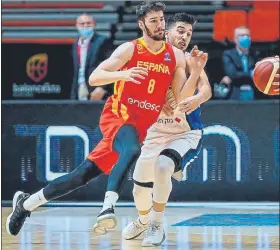  ?? FOTO: FEB ?? Darío Brizuela, en el partido que jugó España contra Israel en la primera vuelta