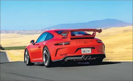  ?? Porsche ?? PORSCHE SAYS the new power plant will push the 911 GT3 from zero to 60 mph in 3.2 seconds, and to a top speed of 197 mph.