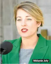  ??  ?? Mélanie Joly