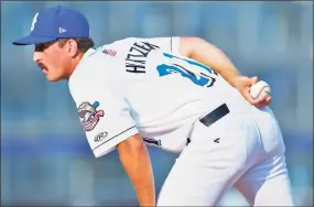  ?? Mike Krebs / Contribute­d photo ?? Greenwich’s J.T. Hintzen is 3-1 with a 4.57 ERA in 26 outings for Double-A Biloxi in the Brewers’ system.