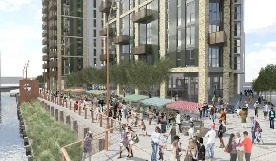 ??  ?? Creekside Wharf: thousands of young Londoners are looking for homes – but few can afford to buy them