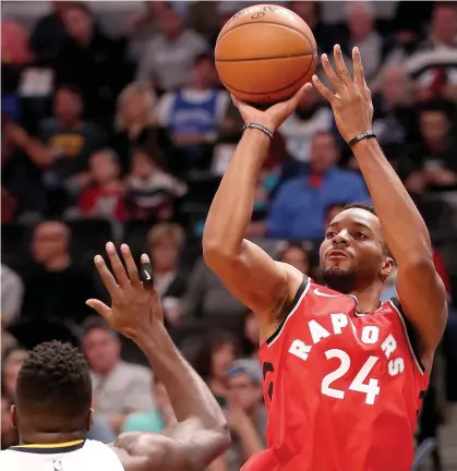  ?? PHOTO D’ARCHIVES, AFP ?? Normand Powell, des Raptors, traverse une mauvaise séquence en attaque.