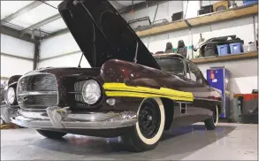  ??  ?? A classic car being worked on and stored at Redline Restoratio­ns.