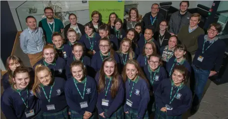  ??  ?? Ursuline College students attending the AbbVie educationa­l day.