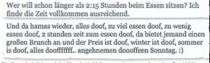  ??  ?? Die User sind sich uneinig. Manche kritisiere­n, andere reserviere­n im „Das1090“.