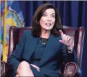  ?? Seth Wenig / Associated Press ?? After being vaulted into the New York governor’s office two months ago, Democrat Kathy Hochul is preparing to run for the job in her own right next year.