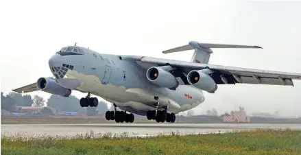  ?? Photo: Xinhua ?? An IL-76 aircraft from China in New Zealand to participat­e in a joint exercise for transport aircraft. Pictured is a similar aircraft.